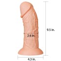 DILDO 9.5'' REALISTIC CURVED DILDO