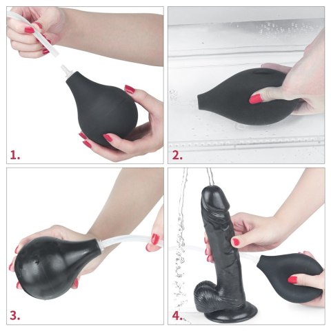 DILDO 9'' SQUIRT EXTREME DILDO - BLACK DILDO 9'' SQUIRT EXTREME DILDO - BLACK