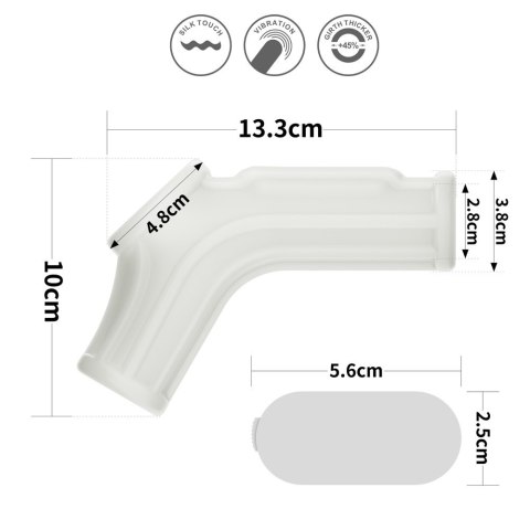 PIERŚCIEŃ NAKŁADKA VIBRATING RIDGE KNIGHTS RING WITH SCROTUM SLEEVE (WHITE) PIERŚCIEŃ NAKŁADKA VIBRATING RIDGE KNIGHTS RING WITH SCROTUM SLEEVE (WHITE)