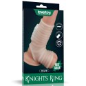 PIERŚCIEŃ NAKŁADKA VIBRATING WAVE KNIGHTS RING WITH SCROTUM SLEEVE (WHITE) PIERŚCIEŃ NAKŁADKA VIBRATING WAVE KNIGHTS RING WITH SCROTUM SLEEVE (WHITE)