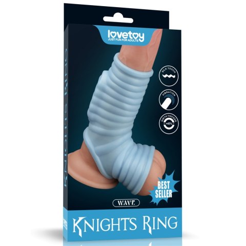 PIERŚCIEŃ VIBRATING WAVE KNIGHTS RING WITH SCROTUM SLEEVE PIERŚCIEŃ VIBRATING WAVE KNIGHTS RING WITH SCROTUM SLEEVE