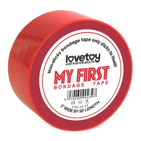 TAŚMA MY FIRST NON STICKY BONDAGE TAPE RED TAŚMA MY FIRST NON STICKY BONDAGE TAPE RED