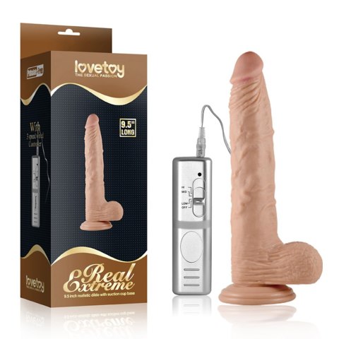 WIBRATOR 9.5" REAL EXTREME DILDO VIBRATING WIBRATOR 9.5" REAL EXTREME DILDO VIBRATING