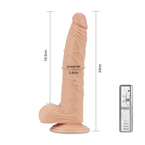WIBRATOR 9.5" REAL EXTREME DILDO VIBRATING WIBRATOR 9.5" REAL EXTREME DILDO VIBRATING