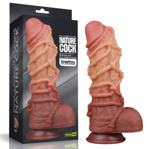 10.5'' DUAL LAYERED PLATINUM SILICONE COCK WI 10.5'' DUAL LAYERED PLATINUM SILICONE COCK WI