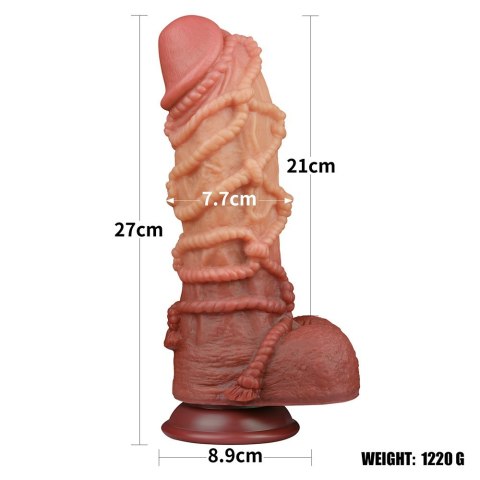 10.5'' DUAL LAYERED PLATINUM SILICONE COCK WI 10.5'' DUAL LAYERED PLATINUM SILICONE COCK WI