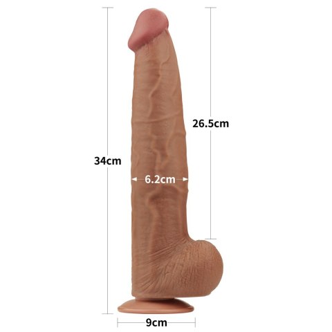13.5'' KING SIZED SLIDING SKIN DUAL LAYER DONG 13.5'' KING SIZED SLIDING SKIN DUAL LAYER DONG