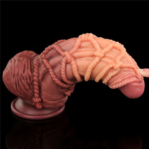 9.5'' DUAL LAYERED PLATINUM SILICONE COCK WIT