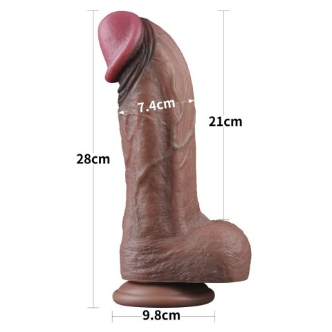 DILDO 11'' DUAL LAYERED SILICONE COCK XXL