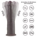 WIBRATOR 9'' DUAL LAYERED SILICONE ROTATOR CZARNE WIBRATOR 9'' DUAL LAYERED SILICONE ROTATOR CZARNE