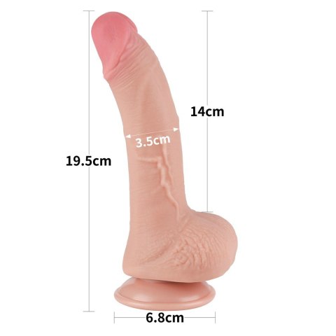 DILDO 7.5'' SLIDING SKIN DUAL LAYER DONG FLESH DILDO 7.5'' SLIDING SKIN DUAL LAYER DONG FLESH