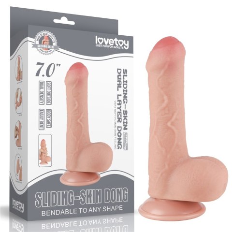 DILDO 7'' SLIDING SKIN DUAL LAYER DONG FLESH DILDO 7'' SLIDING SKIN DUAL LAYER DONG FLESH