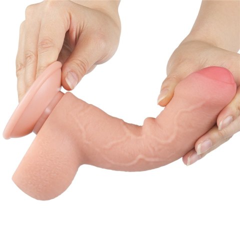 DILDO 7'' SLIDING SKIN DUAL LAYER DONG FLESH DILDO 7'' SLIDING SKIN DUAL LAYER DONG FLESH