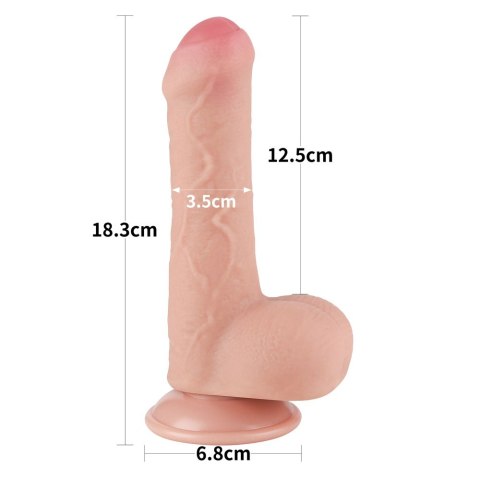 DILDO 7'' SLIDING SKIN DUAL LAYER DONG FLESH DILDO 7'' SLIDING SKIN DUAL LAYER DONG FLESH