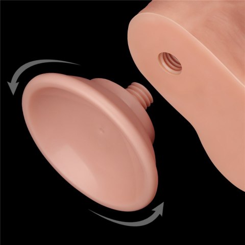 DILDO 8.5'' SLIDING SKIN DUAL LAYER DONG FLESH