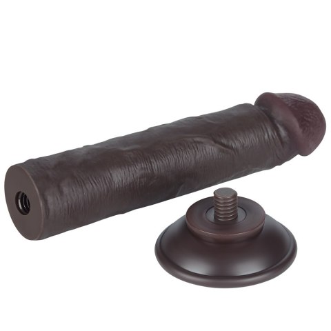 DILDO 8'' SLIDING SKIN DUAL LAYER DONG BLACK