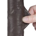 DILDO 8'' SLIDING SKIN DUAL LAYER DONG BLACK