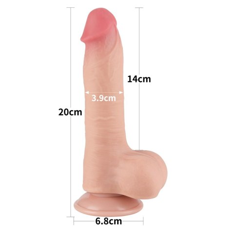 DILDO 8'' SLIDING SKIN DUAL LAYER DONG FLESH DILDO 8'' SLIDING SKIN DUAL LAYER DONG FLESH