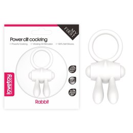 PIERŚCIEŃ POWER CLIT SILICONE COCKRING BIAŁY