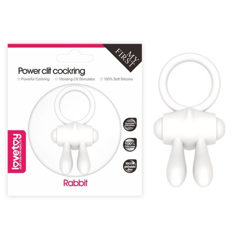 PIERŚCIEŃ POWER CLIT SILICONE COCKRING BIAŁY PIERŚCIEŃ POWER CLIT SILICONE COCKRING BIAŁY