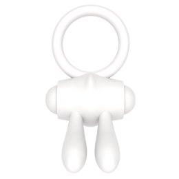 PIERŚCIEŃ POWER CLIT SILICONE COCKRING BIAŁY