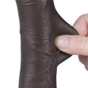 DILDO 7.5'' SLIDING SKIN DUAL LAYER DONG CZARNE DILDO 7.5'' SLIDING SKIN DUAL LAYER DONG CZARNE