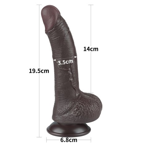 DILDO 7.5'' SLIDING SKIN DUAL LAYER DONG CZARNE DILDO 7.5'' SLIDING SKIN DUAL LAYER DONG CZARNE