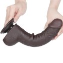 DILDO 9.5'' SLIDING SKIN DUAL LAYER DONG CZARNE DILDO 9.5'' SLIDING SKIN DUAL LAYER DONG CZARNE
