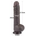 DILDO 9.5'' SLIDING SKIN DUAL LAYER DONG CZARNE DILDO 9.5'' SLIDING SKIN DUAL LAYER DONG CZARNE