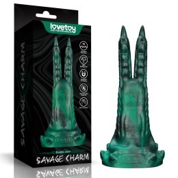 WIBRATOR SAVAGE CHARM DOUBLE-CLAW VIBRATING SILICONE DILDO