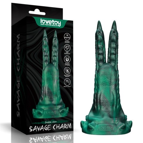 WIBRATOR SAVAGE CHARM DOUBLE-CLAW VIBRATING SILICONE DILDO WIBRATOR SAVAGE CHARM DOUBLE-CLAW VIBRATING SILICONE DILDO