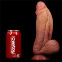 DILDO 10'' DUAL LAYERED PLATINUM SILICONE COCK