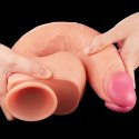 DILDO 12" DUAL LAYERED PLATINUM SILICONE COCK