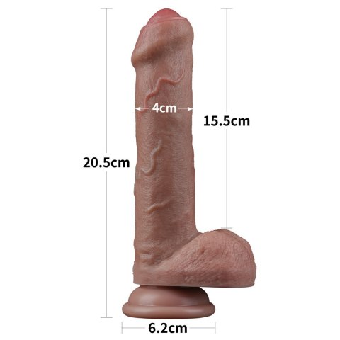 DILDO 8'' DUAL LAYERED SILICONE COCK
