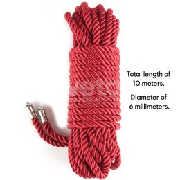 LINA DO KRĘPOWANIA REBELLION CRIMSON SILKY BONDAGE ROPE