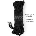 LINA DO KRĘPOWANIA REBELLION EBONY SILKY BONDAGE ROPE