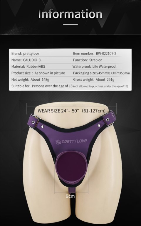 STRAP-ON PRETTY LOVE HARNESS BRIEFS GLAUDIO III