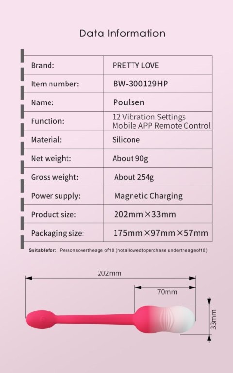 WIBRATOR MINI PRETTY LOVE POULSEN